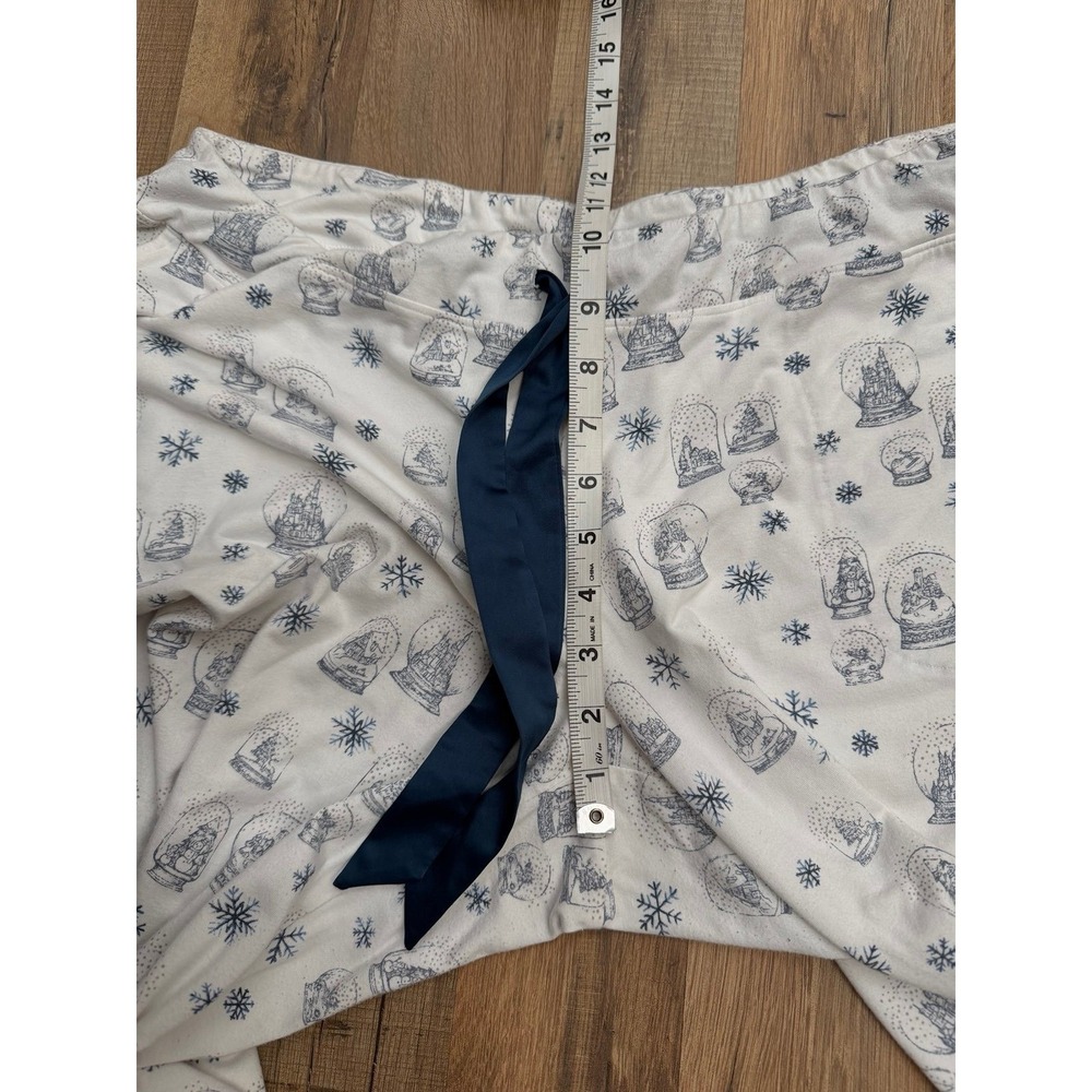 Soma Pajama Set XL Winter Snow Globe Print Button Up Top Pants - Picture 11 of 12